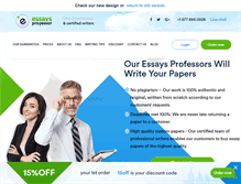 Tablet Screenshot of essaysprofessor.com